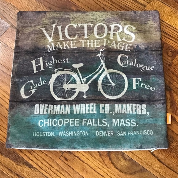 Linkwell Bicycle Wheel Pillow Pillowcase NWOT
Overman Bike Antique Vintage - Picture 2 of 12